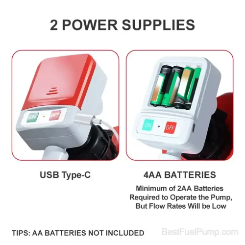 901A02-USB Battery Fuel Transfer Pump with Auto-stop Sensor New Nozzle