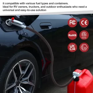 901MP Battery Fuel Transfer Pump with PE Hose and Manual Trigger Nozzle