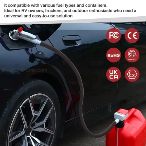 901MP Battery Fuel Transfer Pump with PE Hose and Manual Trigger Nozzle