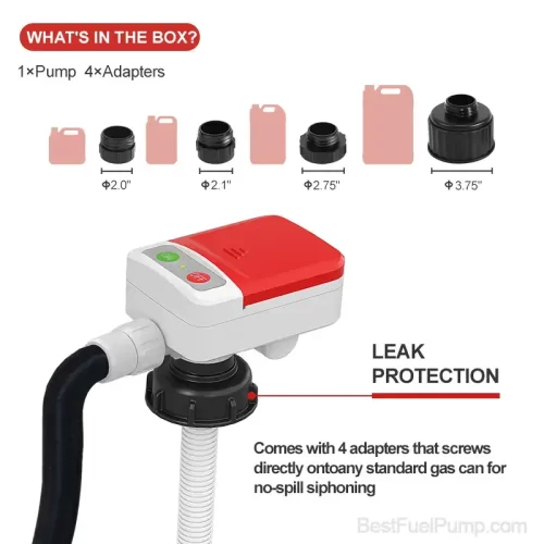 901MR Battery Fuel Transfer Pump with Rubber Hose and Manual Trigger Nozzle