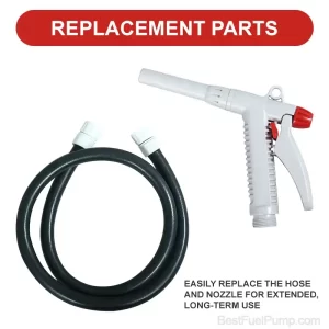 901MR Battery Fuel Transfer Pump with Rubber Hose and Manual Trigger Nozzle
