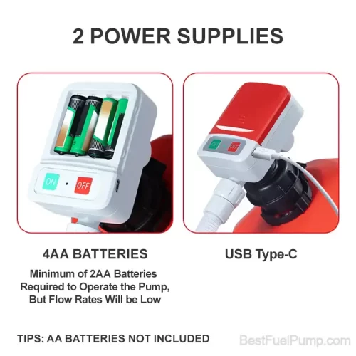901M USB Battery Fuel Transfer Pump with Manual Trigger Nozzle